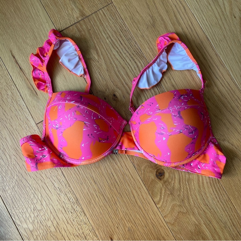 Vibrant Pink and Orange Bikini Set - Picture 4 of 8